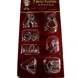 Metalowe puzzle łamigłówki logiczne