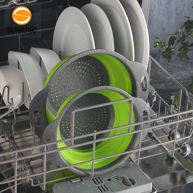 SITKO SILIKONOWE SKŁADANE DURSZLAK OKRĄGŁY - obrazek 3